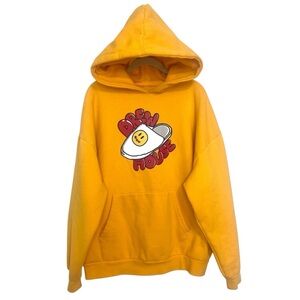 Justin Bieber Drew House Slippers Smiley Hoodie Sz M Yellow